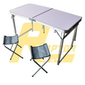 TAVOLINO DA CAMPEGGIO "TOP QUALITY" RAPTOR 4X4 PIEGHEVOLE CON 4 PANCHETTE