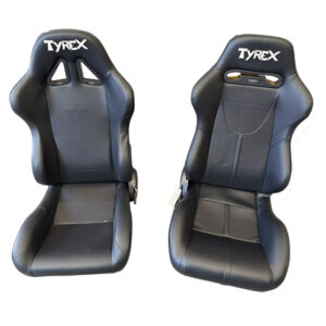 COPPIA SEDILI SPORTIVI TYREX IN ECOPELLE NERO